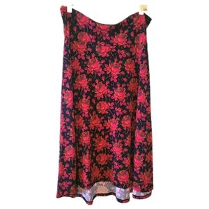 NWT Lularoe floral print Azure skirt sz L